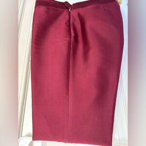 Elegant Burgundy Pencil Skirt